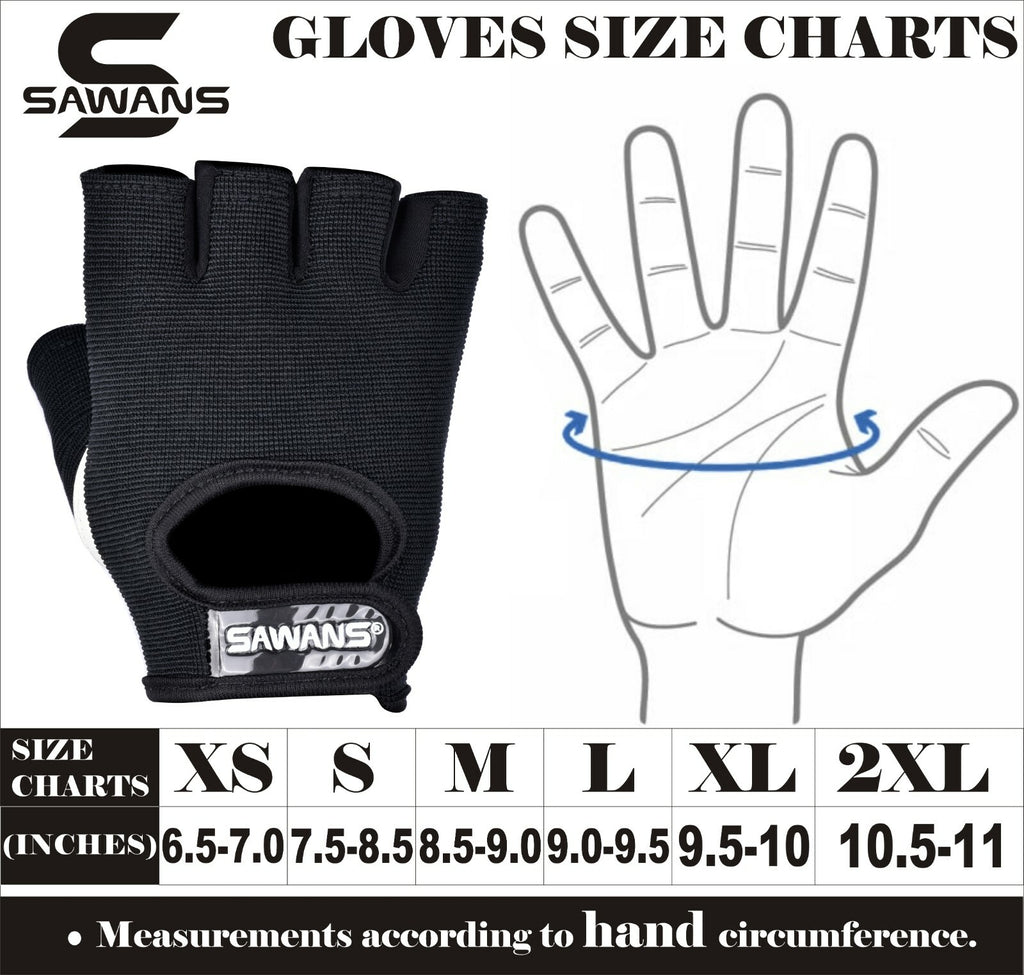 SAWANSÂ® Gym Weight Lifting Gloves Leather Training Straps Body Building Workouts