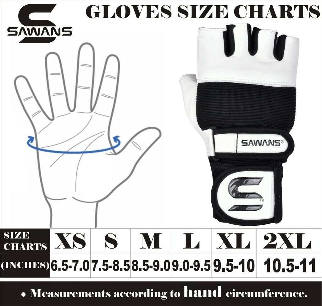 SAWANSÂ® Gym Weight Lifting Gloves Leather Training Straps Body Building Workouts