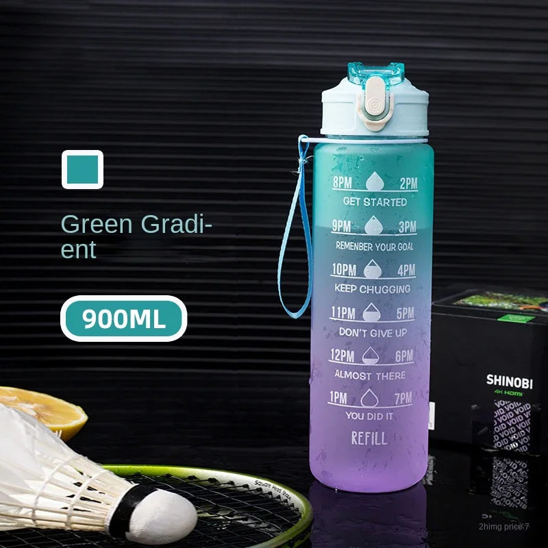 Water Bottle Motivational Sport Water Bottle Leakproof Drinking Bottles Outdoor Travel Gym Fitness Jugs for Kitchen
