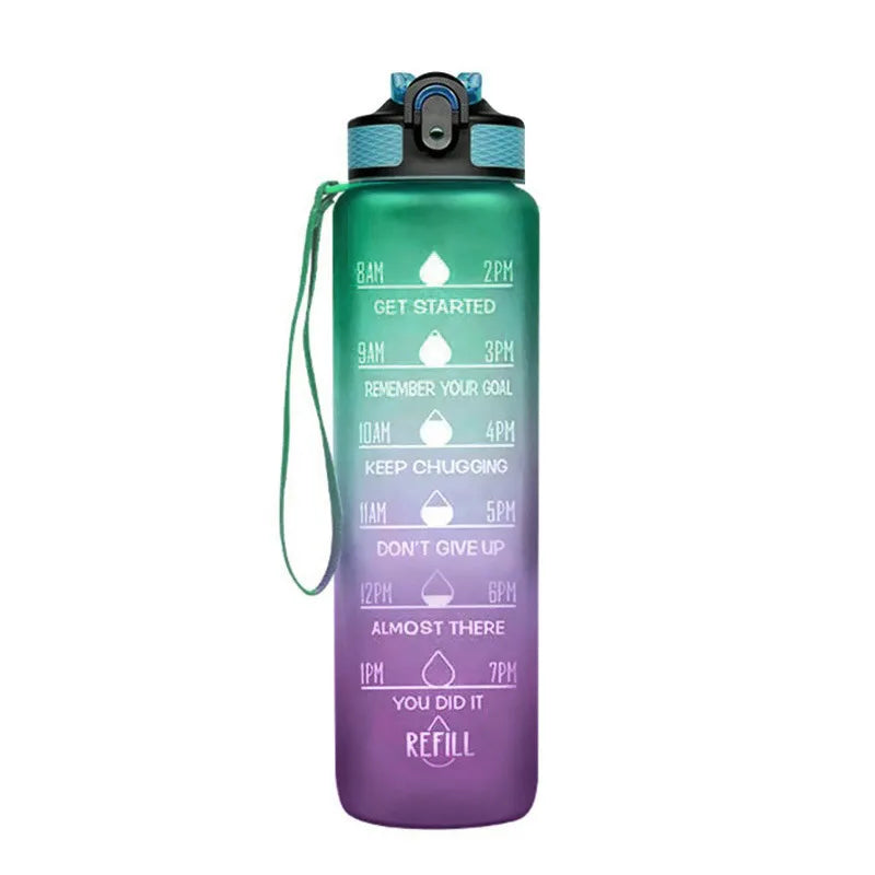 Water Bottle Motivational Sport Water Bottle Leakproof Drinking Bottles Outdoor Travel Gym Fitness Jugs for Kitchen