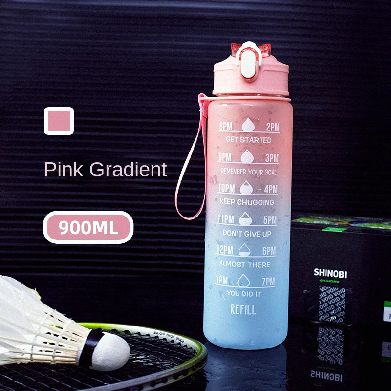 Water Bottle Motivational Sport Water Bottle Leakproof Drinking Bottles Outdoor Travel Gym Fitness Jugs for Kitchen