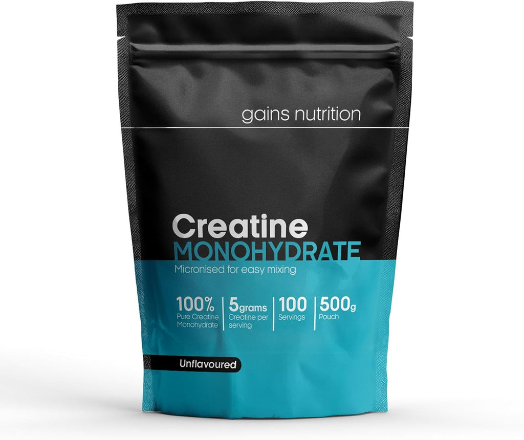 GN Creatine Powder | 500G High Strength Creatine Monohydrate Powder - 5G per Serving | Unflavoured Filler Free Creatine-Monohydrate | Non-Gmo & Gluten Free