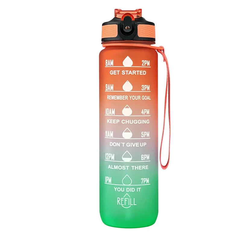 Water Bottle Motivational Sport Water Bottle Leakproof Drinking Bottles Outdoor Travel Gym Fitness Jugs for Kitchen
