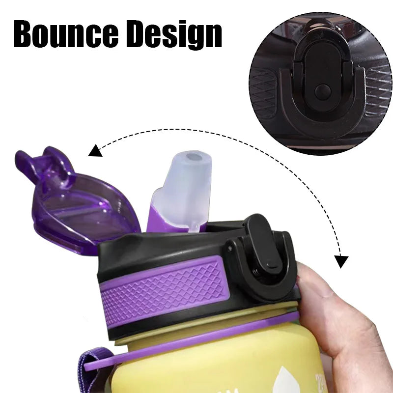 Water Bottle Motivational Sport Water Bottle Leakproof Drinking Bottles Outdoor Travel Gym Fitness Jugs for Kitchen