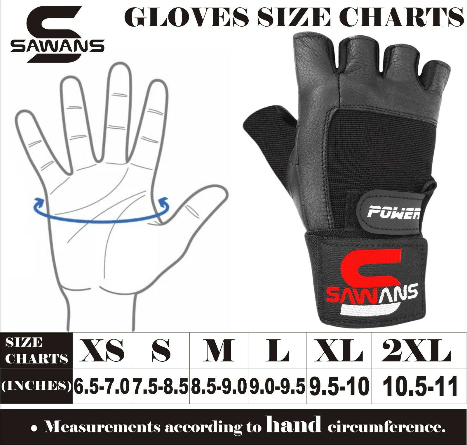 SAWANSÂ® Gym Weight Lifting Gloves Leather Training Straps Body Building Workouts