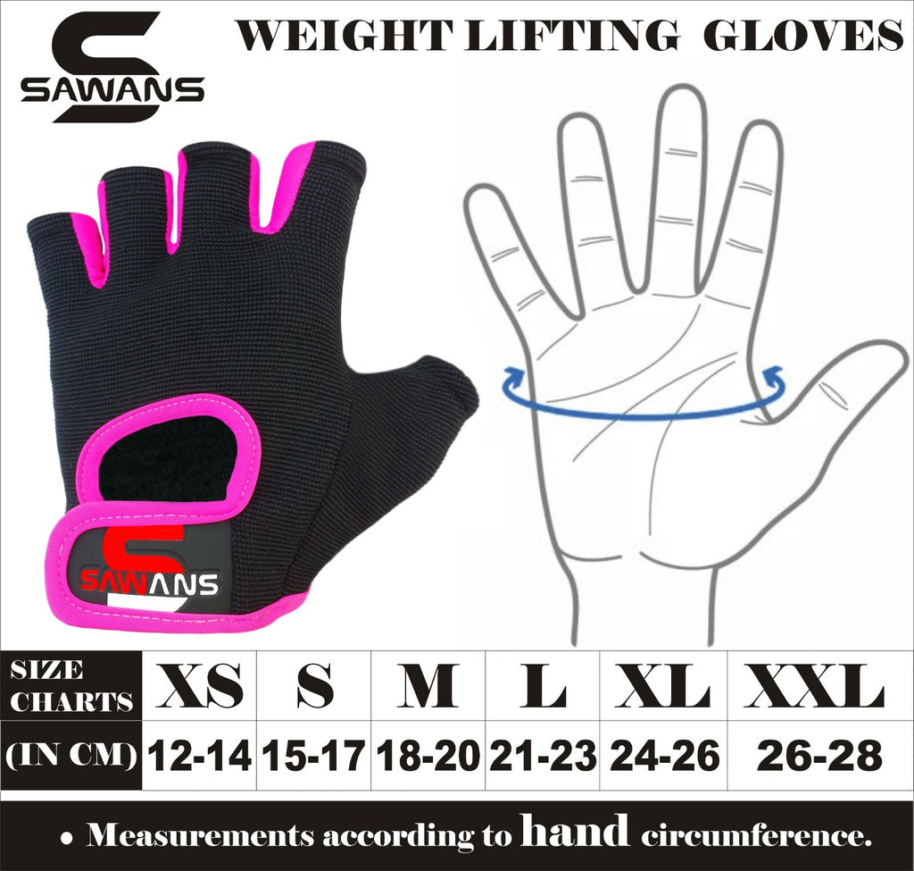 SAWANSÂ® Gym Weight Lifting Gloves Leather Training Straps Body Building Workouts