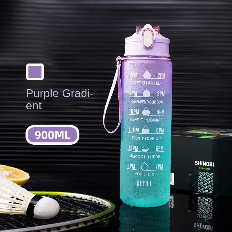 Water Bottle Motivational Sport Water Bottle Leakproof Drinking Bottles Outdoor Travel Gym Fitness Jugs for Kitchen