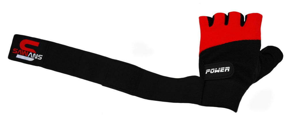 SAWANSÂ® Gym Weight Lifting Gloves Leather Training Straps Body Building Workouts