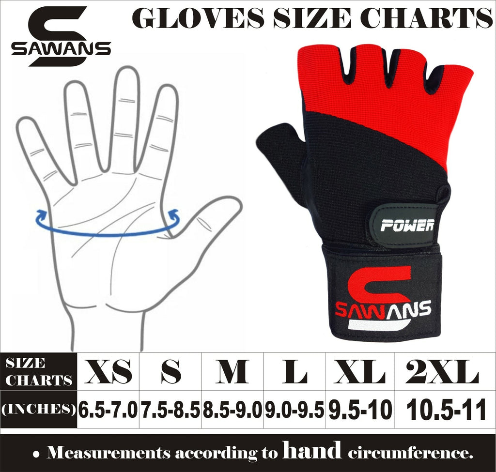 SAWANSÂ® Gym Weight Lifting Gloves Leather Training Straps Body Building Workouts
