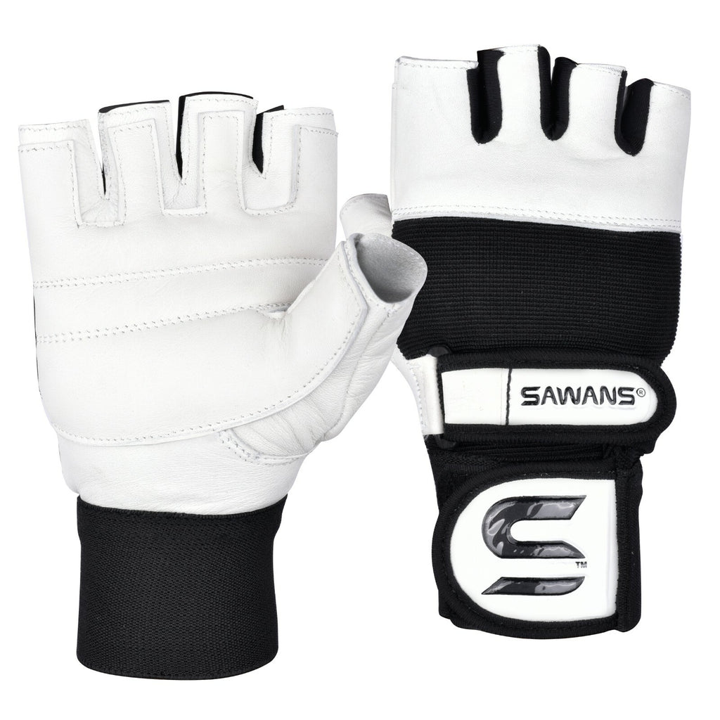 SAWANSÂ® Gym Weight Lifting Gloves Leather Training Straps Body Building Workouts