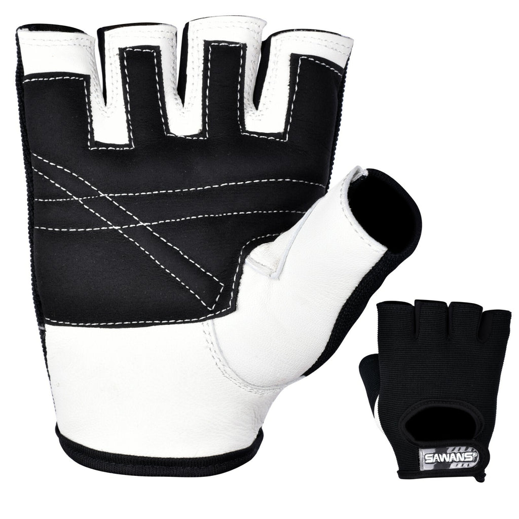 SAWANSÂ® Gym Weight Lifting Gloves Leather Training Straps Body Building Workouts