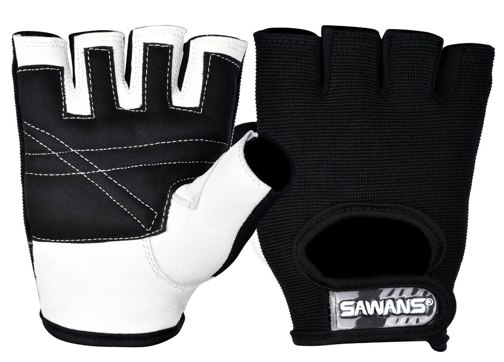 SAWANSÂ® Gym Weight Lifting Gloves Leather Training Straps Body Building Workouts