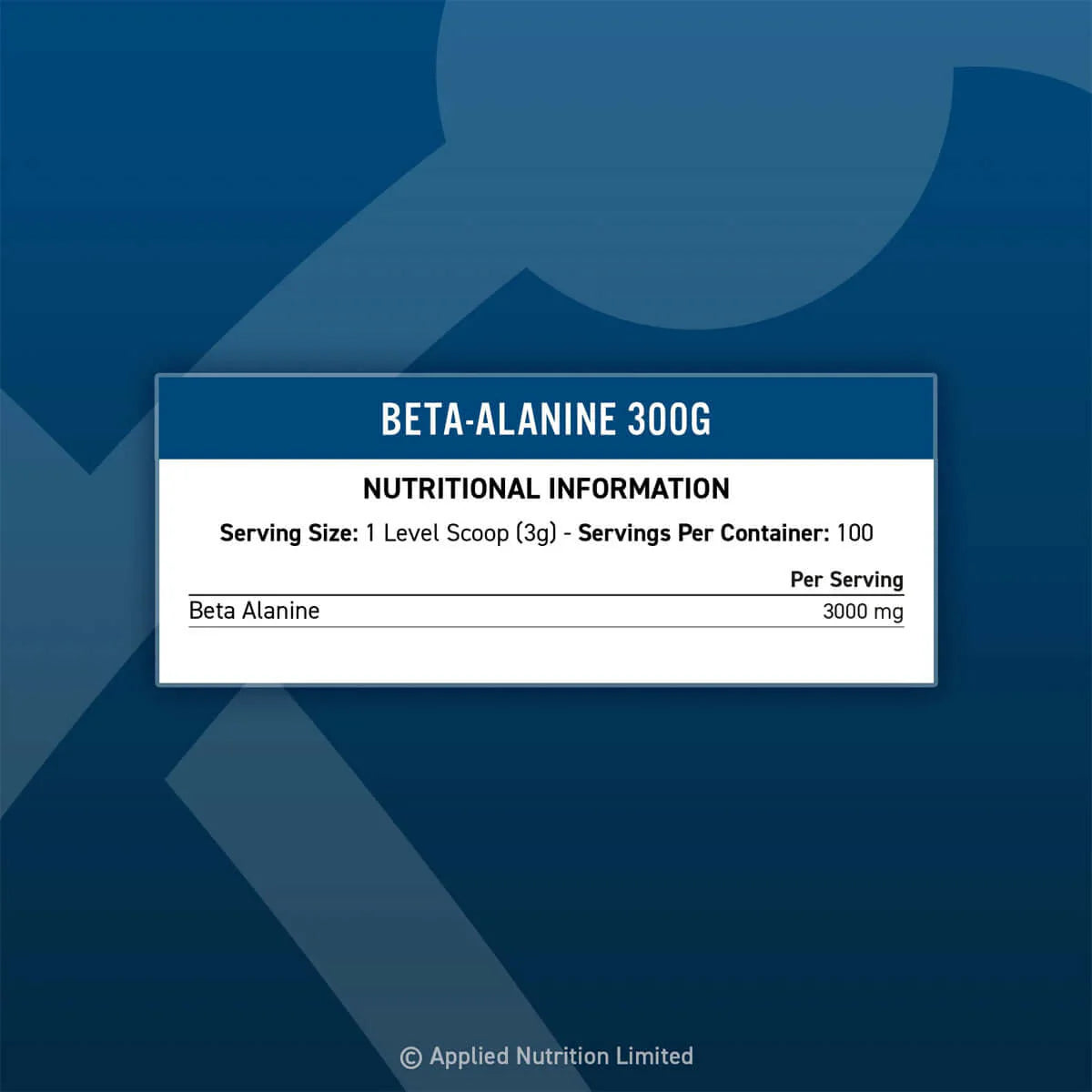 Beta-Alanine Amino Acid Pre Workout Powder 3000Mg per Serving Enhances Training Duration & Physical Performance Gluten Free, Suitable for Vegans (300G - 100 Servings) (Unflavoured)