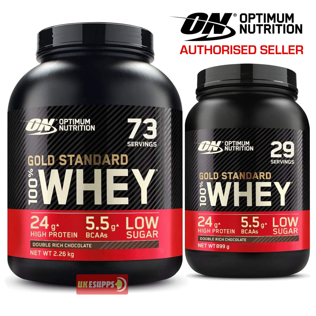 Optimum Nutrition on 100% Gold Standard Whey Protein Powder 908G 2.2Kg 4.5Kg
