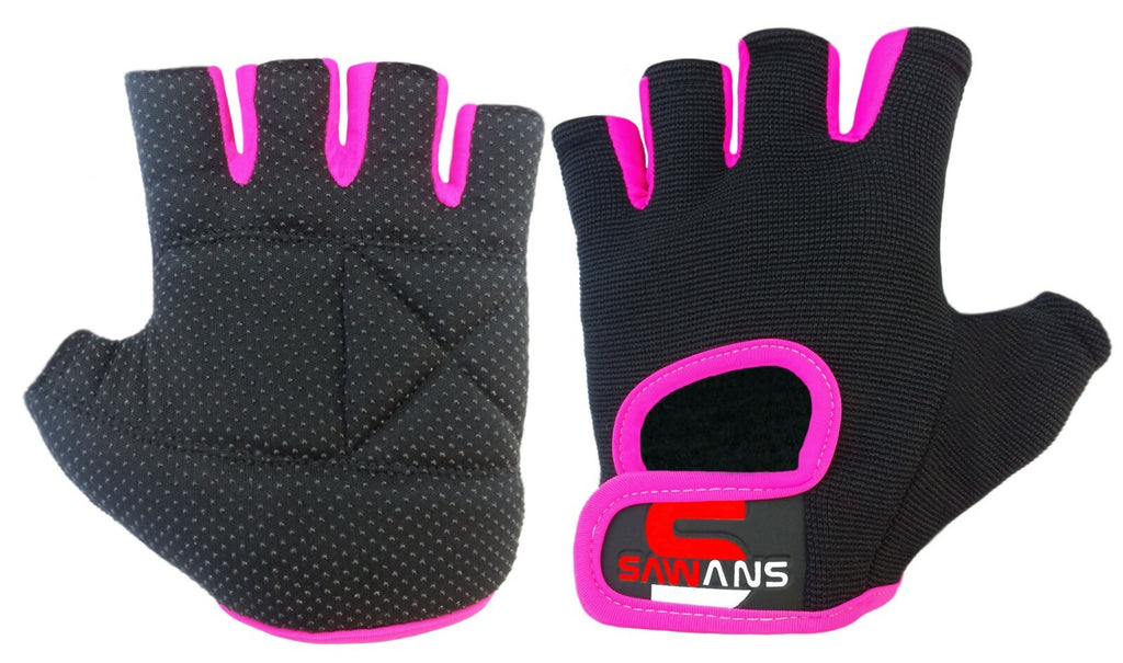 SAWANSÂ® Gym Weight Lifting Gloves Leather Training Straps Body Building Workouts