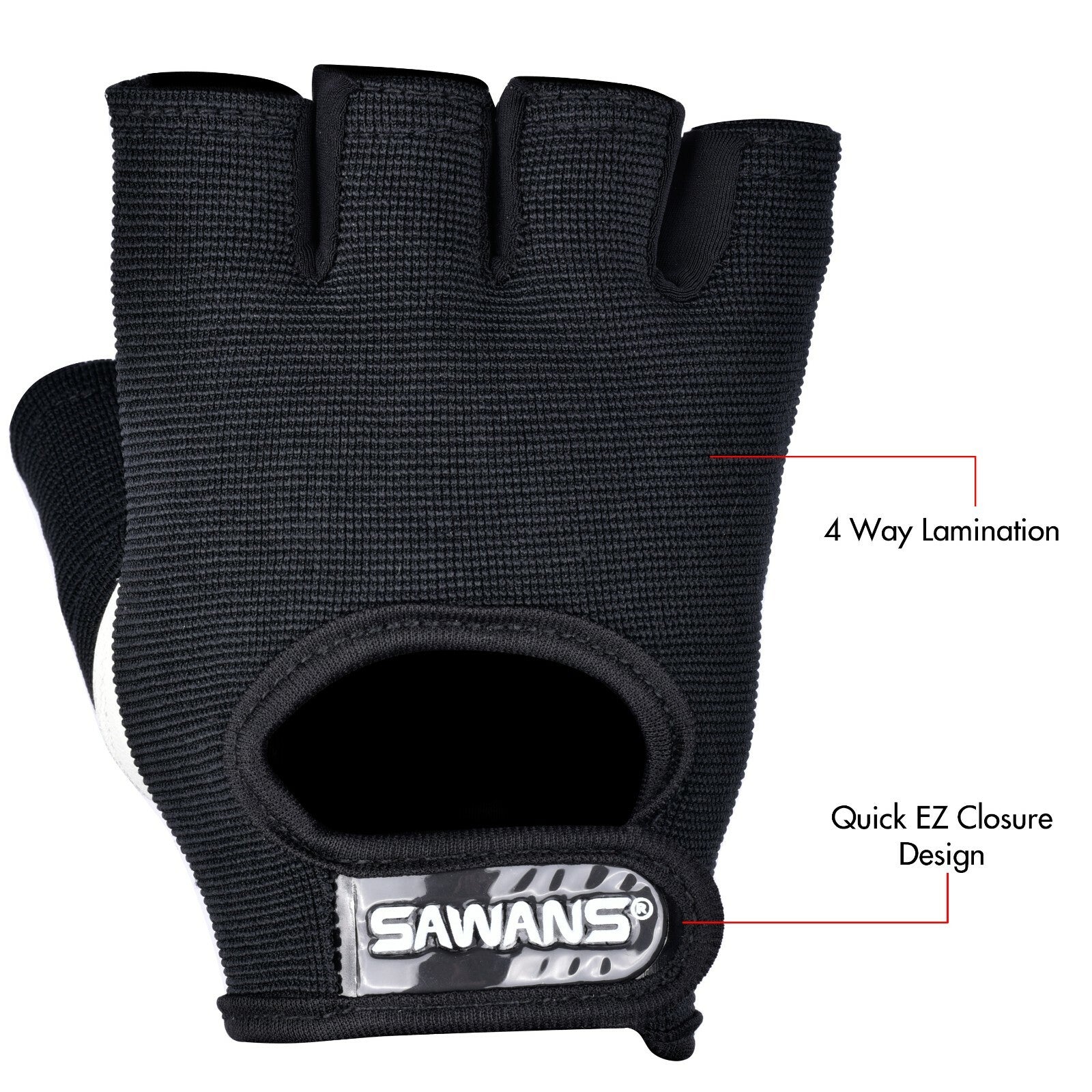 SAWANSÂ® Gym Weight Lifting Gloves Leather Training Straps Body Building Workouts