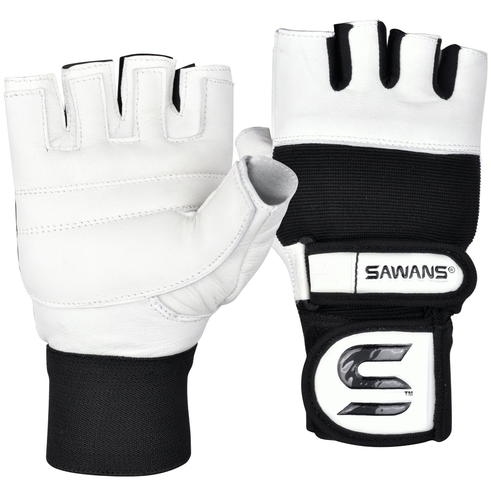 SAWANSÂ® Gym Weight Lifting Gloves Leather Training Straps Body Building Workouts